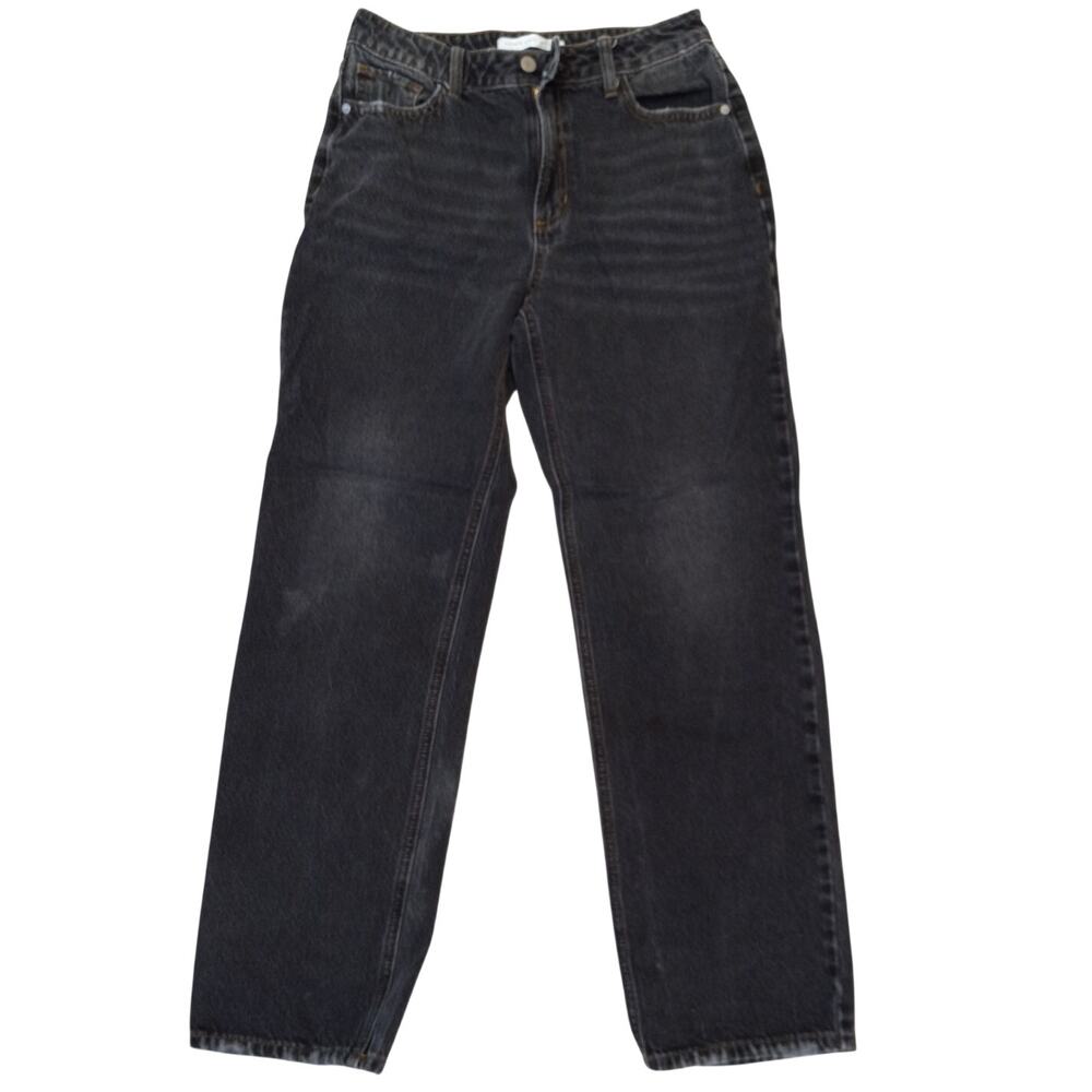 Altar'd State black wash denim straight leg cotton jeans SIZE 27‎